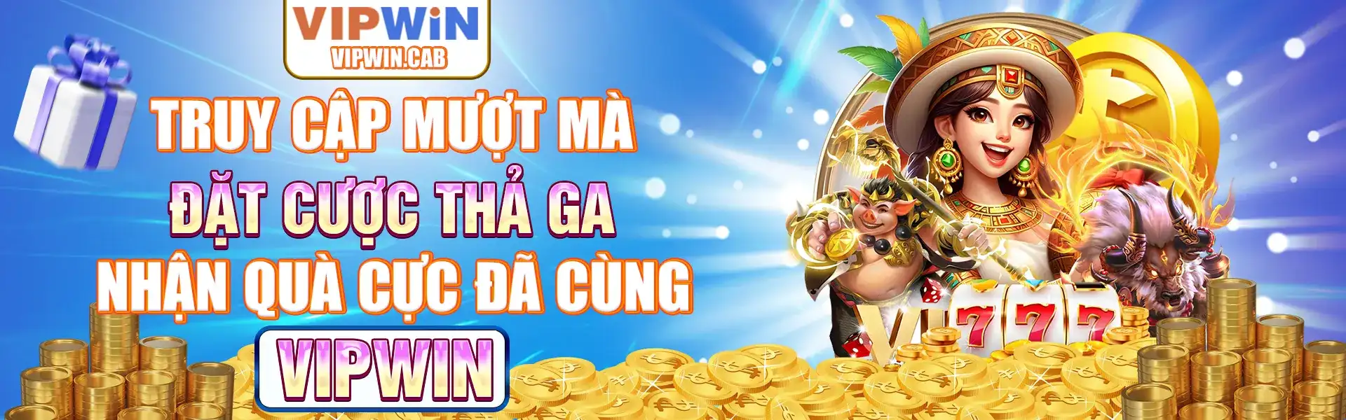 1, Truy cập mượt mà - đặt cược thả ga nhận quà cực đã cùng vipwin